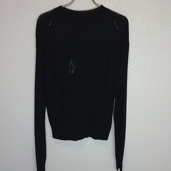 NWT RTA Avalon Open Argyle Sweater Black XS - Picture 6 of 14